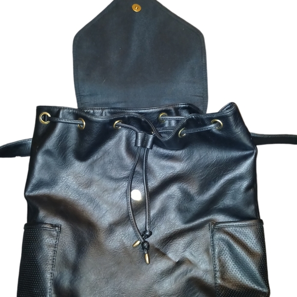 Rampage Black Leather Backpack - Picture 7 of 11